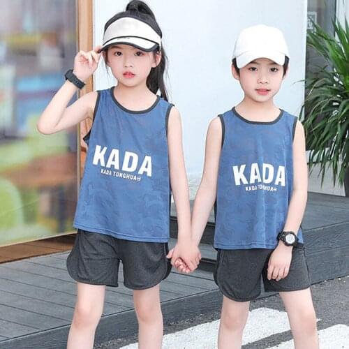 Baby Girls Outfits Sports Shorts Sets Kids Boys Quick-Drying Suits Summer Teens Patchwork Short Sleeve Children Casual Clothing
