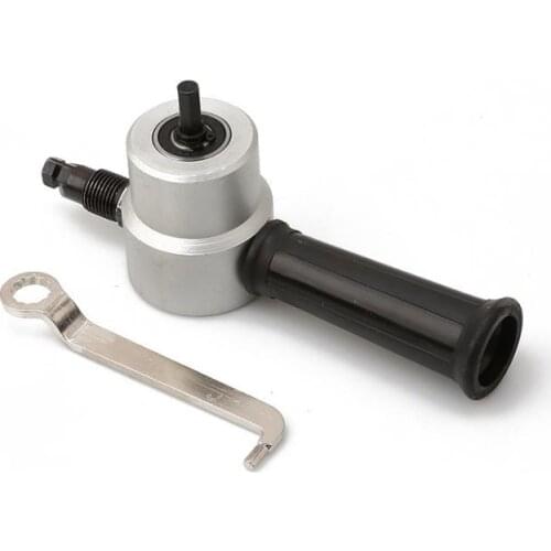 Nibble Metal Cutting Double Head Sheet Nibbler Saw Cutter Tool Drill Attachment Free