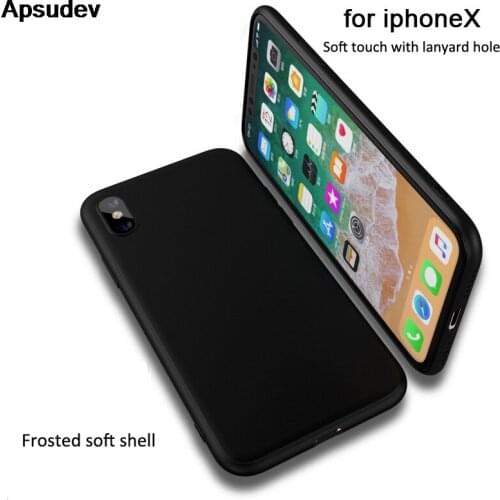 Apsudev TPU matte black Case For iphone X XR XS Max XS For iphone 7 8 6 6s 6 Plus 6s Plus 7 plus 8 plus thin ultra back covers