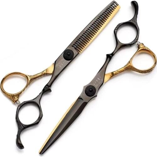 6 Professional Hair Salon Structure Scissors Set Cutting Barber Haircut Thinning Shear Scissors Hairdressing Hair Tools Scissors