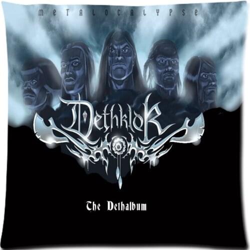 Novelty Customized Cushion Case!Dethklok Two Side Printing Cotton Linen Pillow Cover 17.7"X17.7"