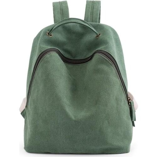 New Style Canvas Backpack Womens Korean Casual Schoolbag College Students' Backpack Fashionable Travel Rucksack Mochila Mujer