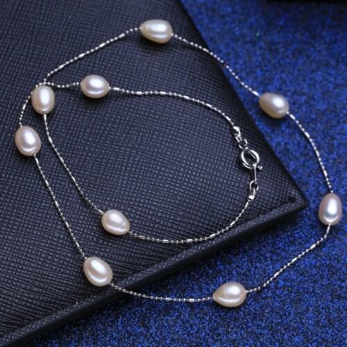 FENASY Natural Freshwater Pearl Necklaces For Women Handcrafted Baroque Long Necklace Wedding Jewelry Neck Accessories