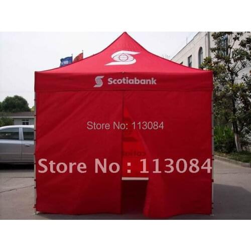 3x3m Professional Aluminum Frame Party Gazebo Pop Up Tent Marquee Canopy Instant Shelter Easy-up Tents with 4 Closed Full Walls