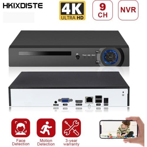 H.265 8 Channel NVR 4K Network Video Recorder 8CH CCTV Video Surveillance Recorder For IP Camera 4K 9CH NVR 5MP ONVIF XMEYE HDD