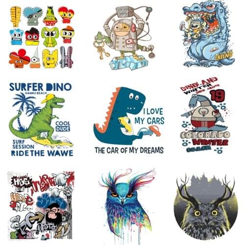 Iron-on Transfers for Clothing Patches Clorhing Stickers Stripe T-shirt Diy Letters Thermal Patch Fusible Vinyle Thermocollant F