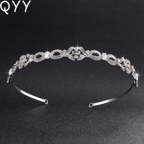 Baroque Austrian Crystal Stone Tiaras and Crowns Ornaments Hairbands Wedding Headbands Accessories Women Hair Jewelry