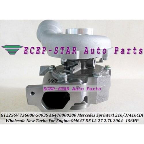GT2256V 736088-5003S 736088 A6470900280 Turbo Turbocharger For Mercedes Benz Sprinter I 216CDI 316CDI 416CDI 2004- OM647 DE 2.7L