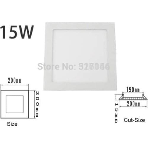 Ultra thin design 3W / 6W / 9W / 12W / 15W LED ceiling recessed grid downlight / slim square panel light