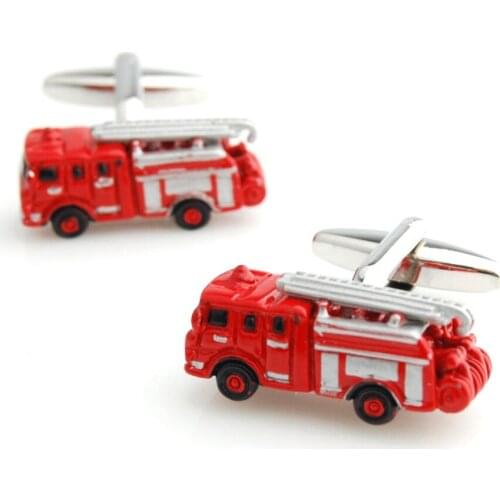 YHPQ-0013 Novelty Vivid 3D Navvy,Fire Fighting Truck,Road Roller Cufflinks - Factory Direct Wholesale
