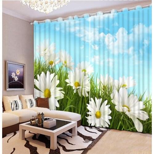 Curtain for living photo Blackout Window Drapes Luxury 3D Curtains For Living room Bed room Office Hotel Home