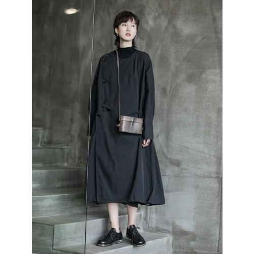 Owen seak Women Cotton Parker Coats High Street Style Clothing Trench Autumn Dust Women Coats Windbreaker Black Trench