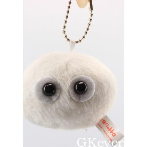 10pcs or 1pc Fashion Keychains Cute Kawaii Anime Totoro White ghost Plush keychain pendant Women Kids Gift