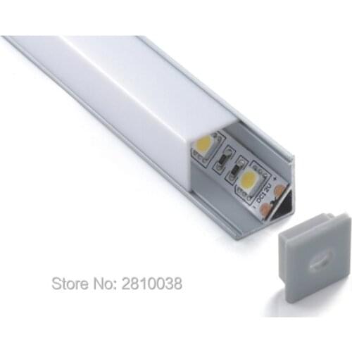 10 X 1M Sets/Lot 90 degree angle led aluminum profile and Recessed led strip profile for kitchen led Cabinet lights