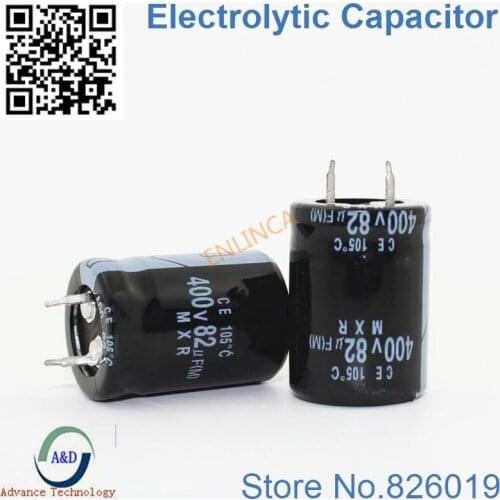 20pcs/lot 400V 82UF Radial DIP Aluminum Electrolytic Capacitors size 22*30 82UF 400V Tolerance 20