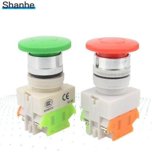 22mm Momentary & Fixed Mushroom Head Pushbutton Switch
