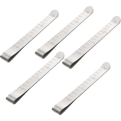 5pcs Hemming Clips Stainless Steel Measuring Ruler Quilting Clamp Sewing Binding Stitch Flexible Glide Holder Tool Craft Hicello