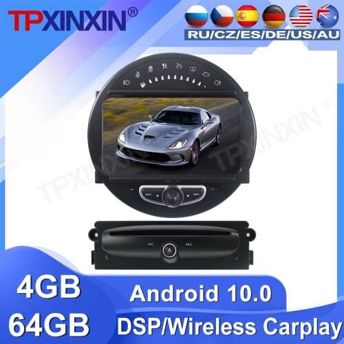 64G For BMW Mini 2006 2007 2008 -2013 Android 10 Car Stereo Radio Tape Recorder video Multimedia Player GPS Navigation HD Screen