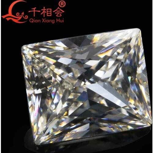 IJ yellowish white color rectangle shape for cubic zirconia loose CZ stone 10pcs per bag