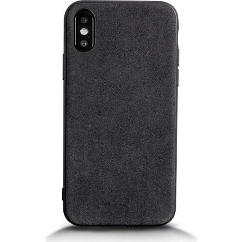 Luxury Phone Housing Shell Case for iPhone XS 11 Pro MAX XR 6 6s 7 8 Plus X Italian Suede Like Fabric Leather Cover Coque Fundas
