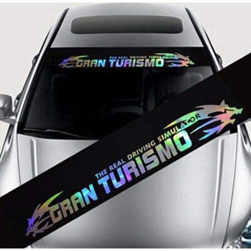 Windshield decorative Car Stickers 130x21cm Reflective Decoration Decals Car Styling fashion Front Rear Windshield Decal