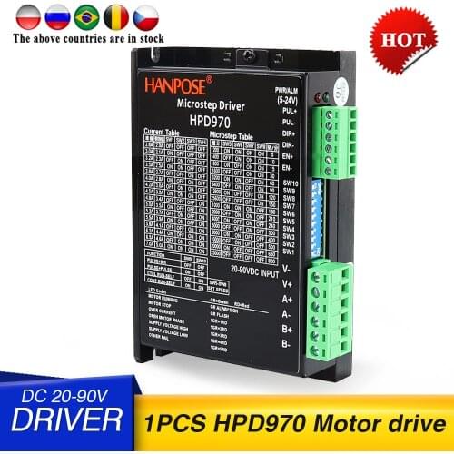Stepper Motor Driver HPD970 Nema 23 Nema 34 Nema17 2.8A DC20-90V 1 axis Stepping Motor CNC Engraving