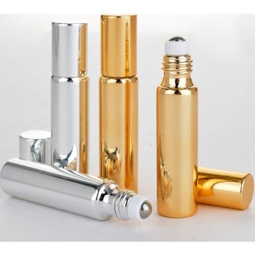 Essential Oil Bottles 5ml/10ml Roll on Stainless Steel Roller Ball Massager Eye Cream Perfume Refillable Empty Bottle Container
