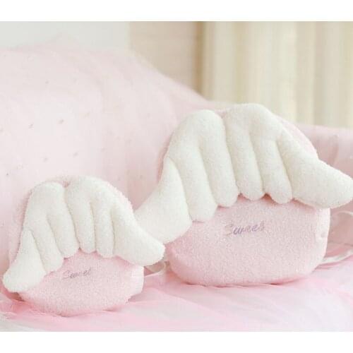 Nooer Kawaii Angel Wings Plush Backpack Girls Pink Sweet Angel Plush Shoulder Bag School Bag Children Kids Gift