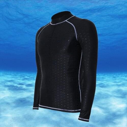 Men Women Wetsuit Long Sleeve Swimsuit Sunscreen UV Swimming Shirts Diving Suit Black Surfing Board Rush Guard