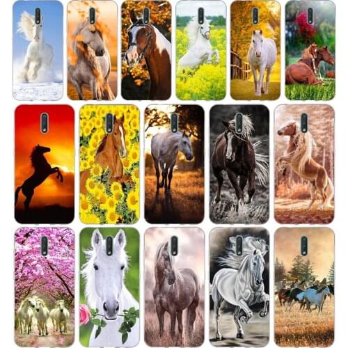 168FG Horse Animal Printed gift Soft Silicone Tpu Cover phone Case for Nokia 2.1 2.3 3 3.1 4.2 5 5.1 Plus 7.2 6 8