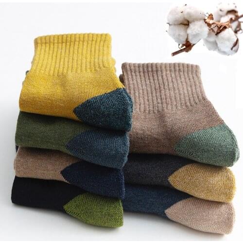 2021 New Japanese Harajuku Socks Men Autumn Warm Mens Socks Thicke Terry Breathable High Quality Casual Business Socks Male