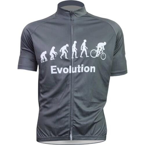 Top New Cranky Human Evolution SportsWear Mens Cycling Jersey Cycling Clothing Bike Shirt Can Customize Ciclismo Team Quick Dry