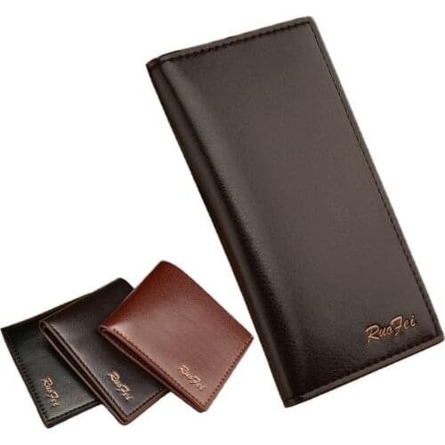 New Arrival Men Wallet Soft Leather Wallets with Card Slot for Business Men Long / Short Coin Purse Wallet Leather Clutch Bags