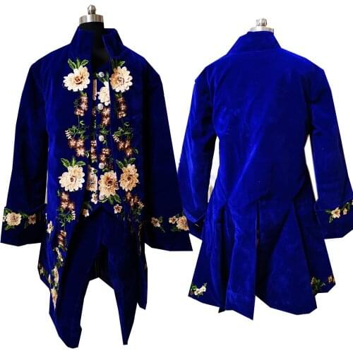 Tailored!Jackets+Shorts 3PCS Mens Long tail Coats Vintage Costumes MAN COURT DRESS Victorian stage Performance MALE Suits D-508