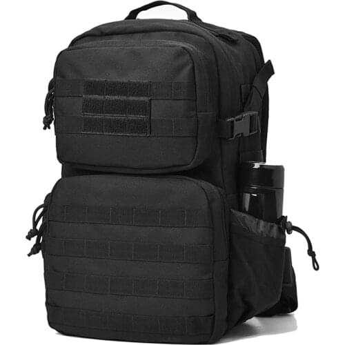 Tactical Backpack EDC Army Assault Pack Military Molle Rucksack for Travel Hiking Camping School Daypack Black Outdoor Sports