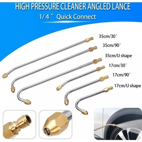 30° /90° /U-Shape Pressure Car Washer Angled Lance Extension Spray Wand Nozzle Water Gun Car Wash Garden Irrigation