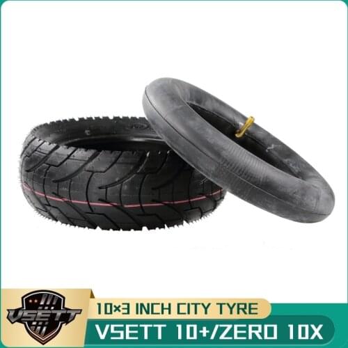Universal 10 Inch Widened City Road Pneumatic Tire for VSETT 10+ ZERO 10X Mantis Electric Scooter Urban Street Inflatable Tyre
