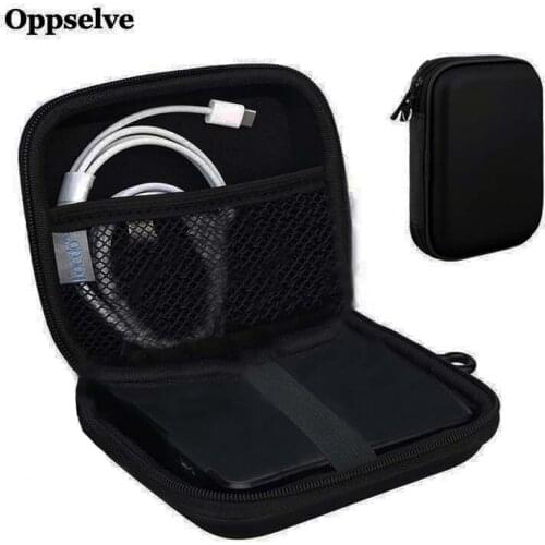 External Accessary Bag HDD SSD Bag Case USB Cable Charger Cover Power Bank Enclosure Storage Earphone Case for Laptop Black New