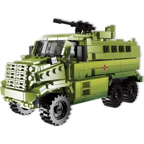 World War 2 WW 2 Military Armored Vehicle Transport Truck Building Blocks Bricks Sets Classic Model Kids Toys For Children Gift