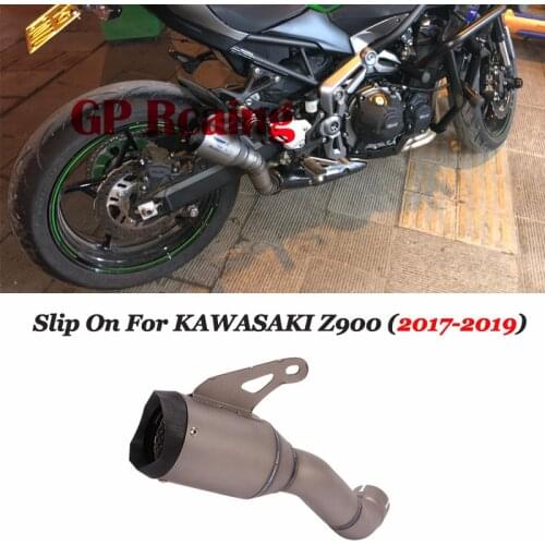Titanium Alloy Slip On For KAWASAKI Z900 NINJA 900 20117 2018 2019 Motorcycle System Exhaust Pipe Esacape Moto Laser LOGO