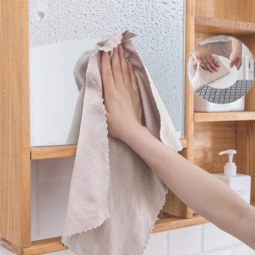 1Set/3 Pcs Microfiber Cleaning Cloth Kitchen Towel for Window Glass Car Floor Rags Bowl Dish Ceramic Tile Wipe Duster Home Towel