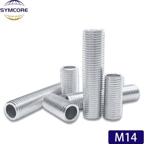 2pcs M14 Tooth Tube 1.5mm Pitch Hollow Tooth Tube Threaded Tube Full Tooth Rod Screw Table Lamp Floor Lamp Accessories