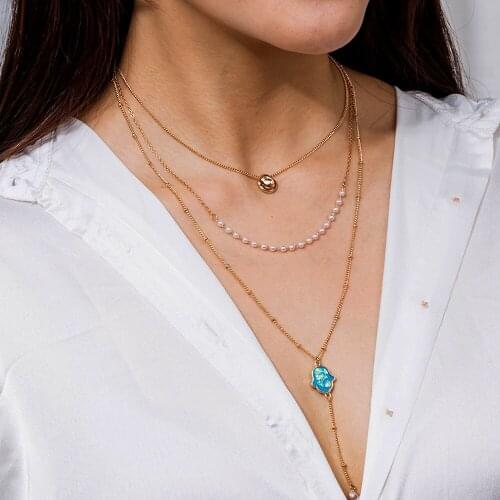 2021 sexy multi-layer clavicle chain personality net red neck jewelry collar necklace short tassel necklace female