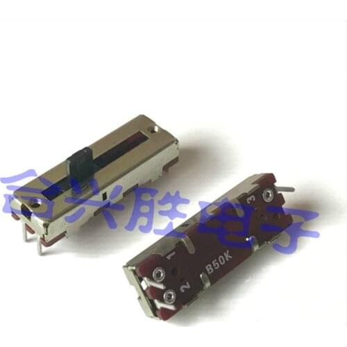 3 cm sliding potentiometer single B50K sliding stroke 15MM wide 10MM handle long 5MM volume adjustment straight slider