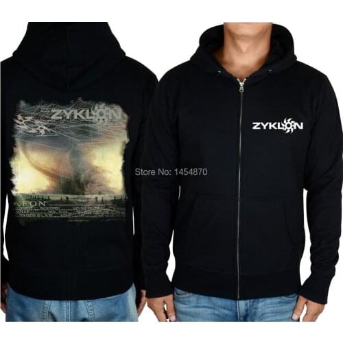 4 designs Cool Black Zipper Hoodies Zyklo Aeon Harajuku Rock jacket punk hardrock sweatshirt fleece Science Fiction