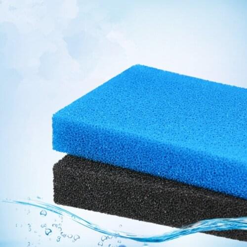 50x50x2 4cm Black Blue Biochemical Cotton Filter Foam Sponge Aquarium Fish Tank Pond Excellent Water Permeability Lightweight