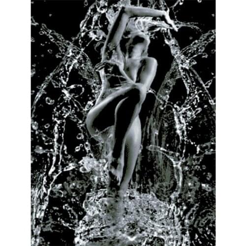 DIY Diamond Painting Black and White Dancing girl Diamond Embroidery Sale Mosaic Art Picture Rhinestone Cross Stitch Kits P189