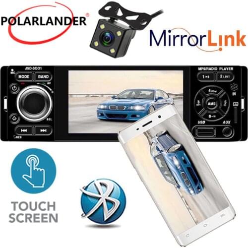 Car MP5 Player auto audio Autoradio Car Radio Rear view camera auto tapes Microphone Bluetooth Stereo 4" 1 Din Touch Screen