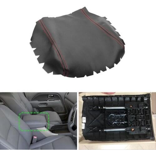 Car-styling Microfiber Leather Interior Center Control Lid Armrest Box Cover Trim For Honda Pilot 2003 2004 2005 2006 2007 2008