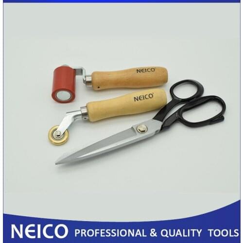 Free Shipping, 3PCS 45mm Silicone Pressure Roller With Membrane Scissors & Penny Roller For Single Ply Roof Installing